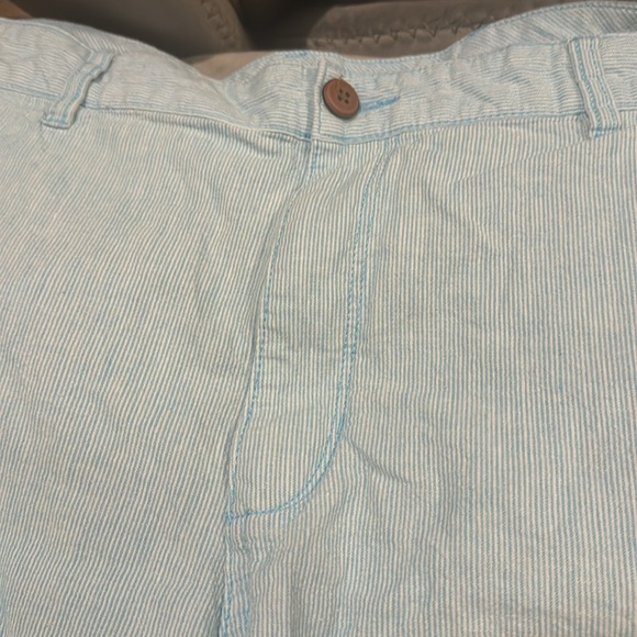 Tommy Bahama Linen Blue White Striped Shorts - Picture 7 of 7